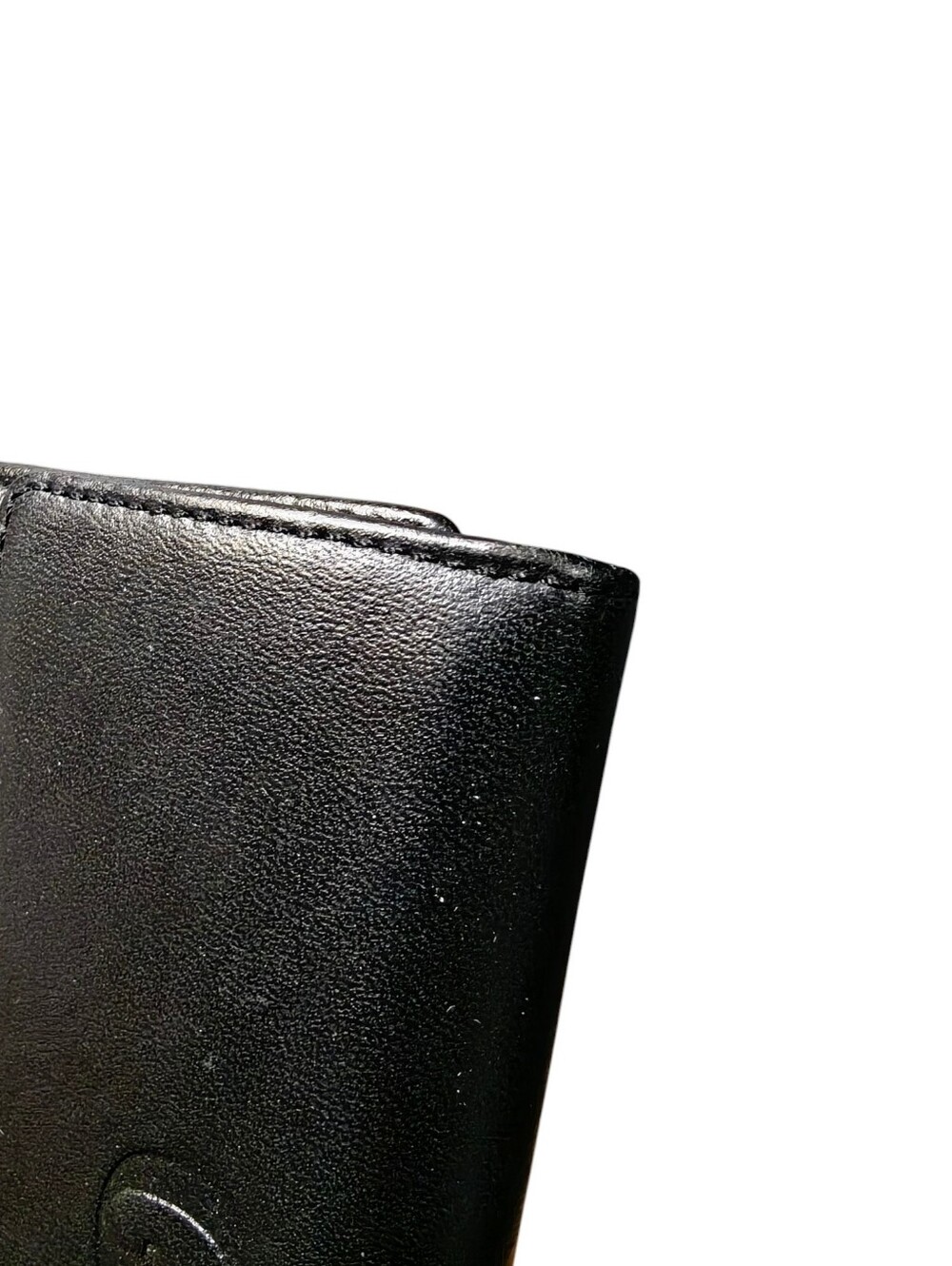 Fucci Black Faux Leather Long Wallet with Green-Red Web Stripe - Picture 11 of 12